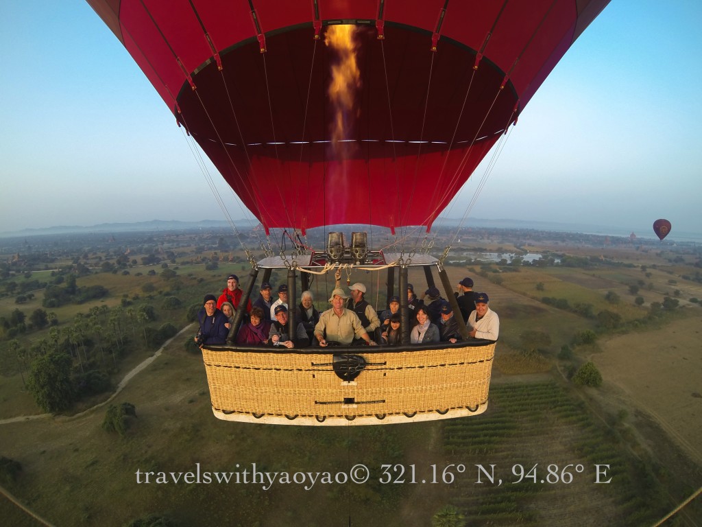 Hot Air Balloon Over Bagan, Myanmar